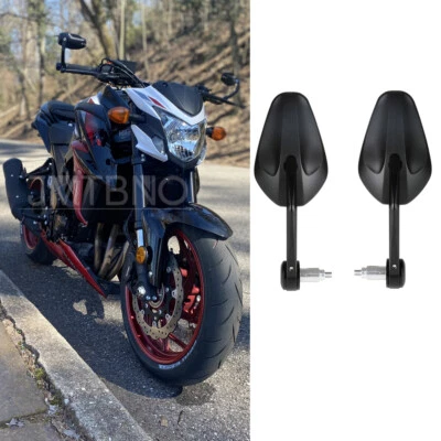 Черные боковые зеркала на руль мотоцикла 7/8 дюйма на заказ для Suzuki GSXS750 1000 - Изображение 1 из 4