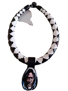 Handmade Leather Necklace & Detachable Picture Cheikh Ibra Fall Touba - Picture 1 of 2