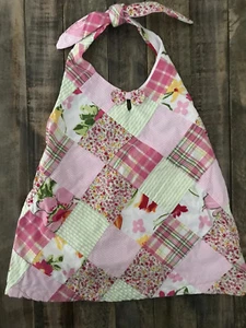 JANIE & JACK 'SUMMER CLASSICS' Pink Green Patchwork Plaid Halter Top Shirt 3T - Picture 1 of 4