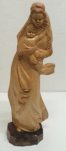Madonna m. Kind alte handgeschnitzte feine Skulptur, H 51 cm x 15 cm, sehr schön - Bild 1 von 12