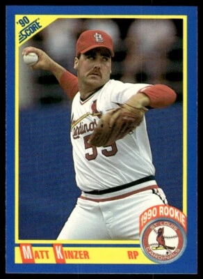 1990 Score Baseball Card Matt Kinzer Rookie St. Louis Cardinals #628 - Image 1 of 2