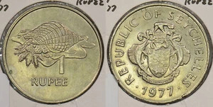 Seychelles 1977 Rupee Triton conch animal P190329 combine shipping - Picture 1 of 3