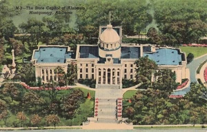 State Capital Building , Montgomery Alabama Vintage PC 1950 - Bild 1 von 2