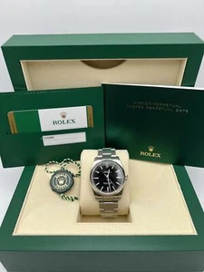 Rolex Oyster Perpetual 34mm 114200 Black Index Dial Box Papers 2019 - Picture 1 of 11