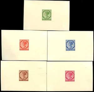 CANADA QV PRINCE EDWARD ISLAND 6d DIE PROOFS on CARD in 5 COLOURS 1950s BNAPS - Picture 1 of 1