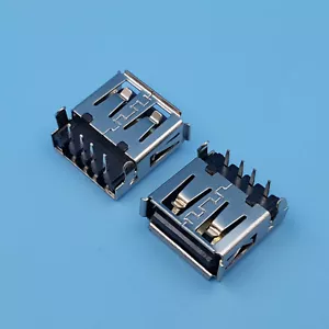 10Pcs Black USB Type A 4Pin Female 90 Degrees DIP Socket PCB Mount Connector - Picture 1 of 5