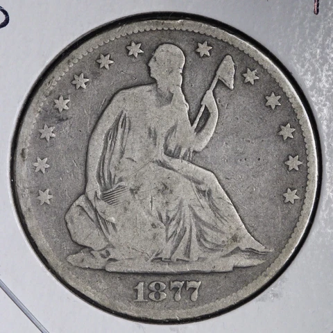1877-S Seated Liberty Half Dollar CHOICE FINE E850 SNR Cover