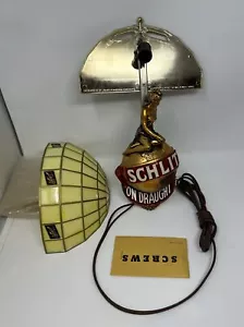 READ New Old Stock Vtg Schlitz On Draught Light Lamp Sconce Beer Sign Wall - Picture 1 of 11