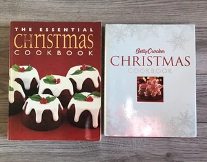 Lot 2 Christmas Cookbooks Essential Betty Crocker Recipes Cook Book Dessert - Picture 1 of 10