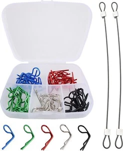50 Stck. 90 Grad Winkel Karosserie Clips gebogen federnde Stifte für 1/8 1/10 1/12 Maßstab RC... - Bild 1 von 3