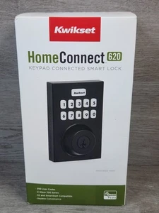 Kwikset Home Connect 620 SmartKey Keypad Smart Lock Deadbolt w/ Z-Wave 700 Black - Picture 1 of 5