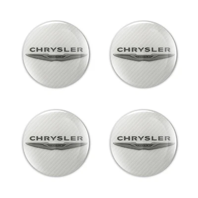 Chrysler Glossy Stickers 4pcs Decals Resin Rim Badge wheel caps emblem 15-100mm - Imagem 1 de 4