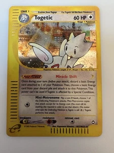 Pokémon Togetic H27/H32 Holo Raro Aquapolis WOTC De Colección - Imagen 1 de 12