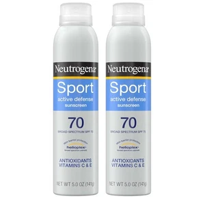 Neutrogena Sport Active Defense SPF 70 Sunscreen Spray, Sweat & Water... - Picture 1 of 8