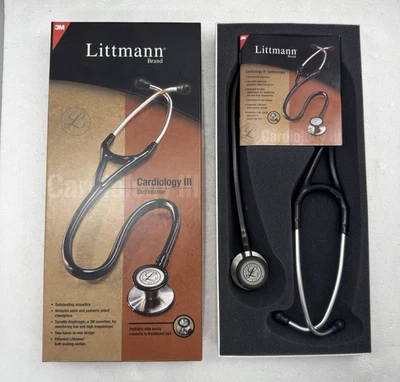 LITTMANN Cardiology III Stethoscope 3128 Black 27" FAST SHIP! - image 1 of 4