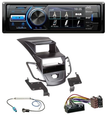 JVC Bluetooth MP3 USB DAB Autoradio für Ford Fiesta 10-17 Display schwarz - Bild 1 von 4