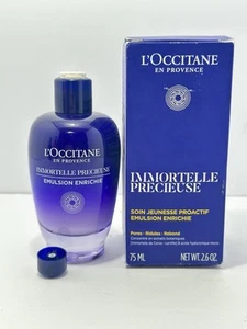 L'Occitane Immortelle Precious Enriched Emulsion 75ml/2.6oz New Open Box Broken - Picture 1 of 5