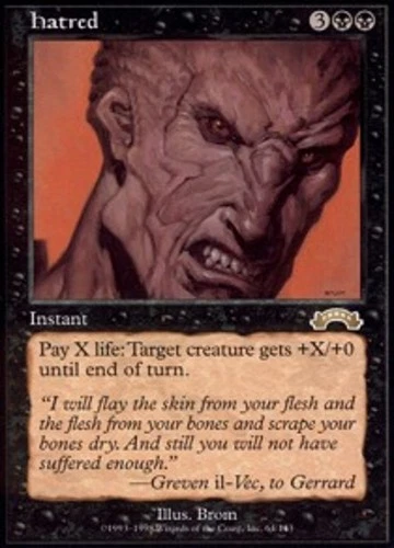 1 x Hatred - Exodus - Heavy Play - MTG - Image 1 of 1