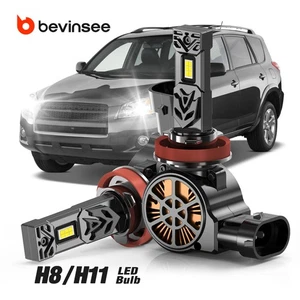 Bevinsee H11 LED Headlight Bulbs 20000LM 6000K High Low Beam Canbus Error Free - Picture 1 of 12