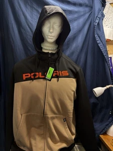 Polaris XL M-Tech Full-Zip Hoody Tan/Black/Orange. Snowmobile/ATV 2862486 T6 - Picture 1 of 8