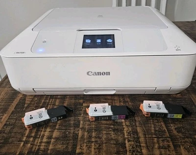 Canon Pixma MG7520 Inkjet Printer Copy Scan Print Tested Partial - Image 1 of 4