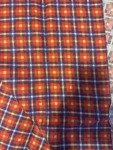 VINTAGE 3 YDS FLANELL STOFF 42" M. Beschreibung lesen "Loch" - Bild 1 von 3