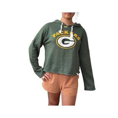 Green Bay Packers Cropped Sweatshirt Hoodie Large - Image 1 of 4