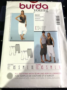 Burda Sewing Pattern - 7546 - Ladies Mens Harem Pants - XS-XL - Uncut - Picture 1 of 1