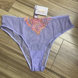Bragas Sexy SAVAGE X FENTY DE RIHANNA MALLA VIOLETA Y ESTRELLA Talla 2X talla grande NUEVAS - Imagen 1 de 4
