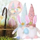 2024 New LED Glowing Easter Faceless Gnome Rabbit Doll Decoration Easter O9L7