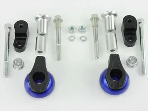 CNC Alu Sturzpads passend für Kawasaki Z750 2007-2012 blau - Foto 1 di 2