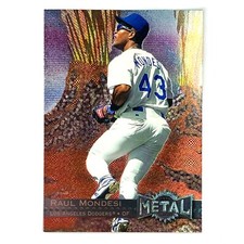 1996 Fleer Skybox Metal Universe Raul Mondesi #185 Los Angeles Dodgers MLB LA