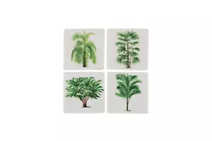 Set 4 French Shabby Chic Ceramic Tile Coasters Botanical Design FREE POSTAGE - Picture 1 of 2