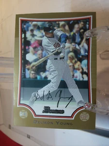 2009 Bowman Gold Baseball #166 - Delmon Young - Minnesota Twins (97415) - Picture 1 of 2
