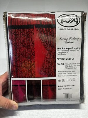 Cortina flocada de lujo con estampado de cebra colección Unidos Foto 1 de 4