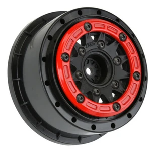 PRO281104 Pro-Line 1/10 Raid Bead-Loc F/R 2.2"/3.0" SC (2) Red/Black - Picture 1 of 1