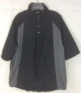 Ping Collection Golf Jacket Pullover Black/Gray Windbreaker Short Sleeve Medium - Picture 1 of 6