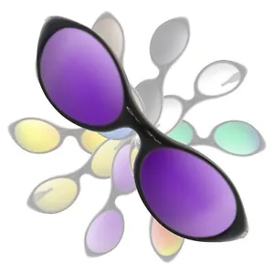 POLARIZED Metallic Indigo Purple Replacement Lenses For Oakley Eye Jacket 'NEW' - Picture 1 of 5