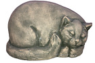 Outdoor Garden Statue Gray Cat 2006 Stone Bunny Inc Telle M Stein 11 inch Figure