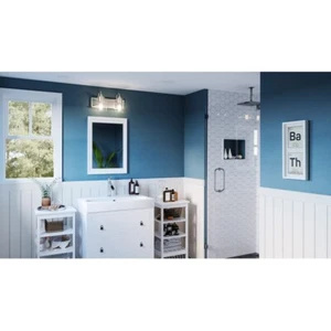 Quoizel Bartley 2 Light Bath Vanity, Brushed Nickel/Clear Seeded - BART8616BN - Picture 1 of 1
