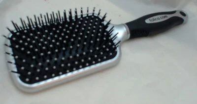 Folica Paddle Detangling Hair Brush - Black/Silver - Brand New - Sealed Package - Image 1 of 4