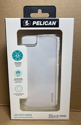 Capa Pelican Adventurer para iPhone 7 transparente - Design fino perfil baixo camada dupla - Imagem 1 de 4