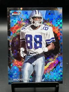 Tablero de ajedrez azul raro Topps Finest Michael Irvin #299 2024/49 - Imagen 1 de 2
