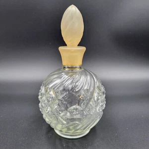 Vintage Avon Bottle Clear Glass Frosted Top Twist Empty Perfume Glass Read - Picture 1 of 10