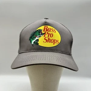 Bass Pro Shops Gray Trucker Hat Snapback Cap Mesh Fishing Outdoors ~ Pre-owned - Picture 1 of 10