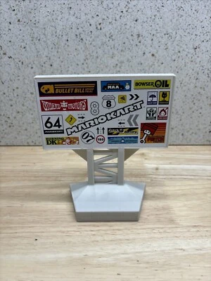 Mario Kart Hot Wheels Circuit Track Part Sign Curved Track Holder REPLACEMENT - Image 1 of 4