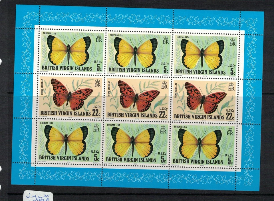 英属维尔京群岛蝴蝶 SC 343a 全新无标签 (2efg) — 第 1/1 张图片
