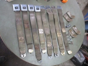 1966 66 impala SS 396 427 caprice GM deluxe seat belts dated GOLD CHEVROLET - Picture 1 of 5