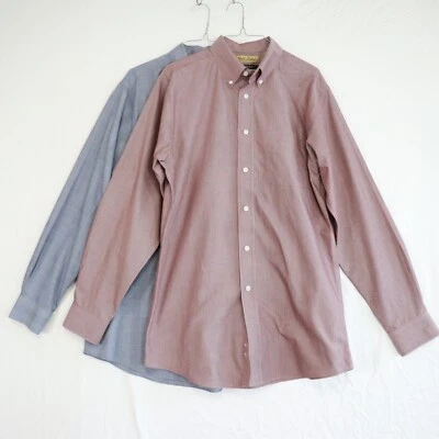 Roundtree & Yorke Shirt Mens Large Gold Label Slim Button Long Sleeve Lot of 2 - Image 1 of 4