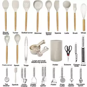 JOYIN-Kitchen Utensils Set- 35 PCs Cooking Utensils With Grater,Tongs, Spoon Spa - Picture 1 of 26